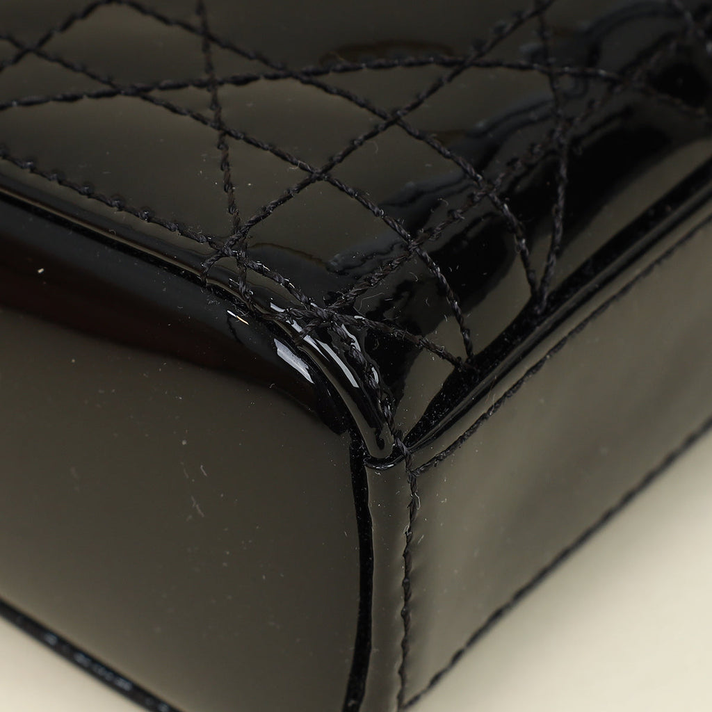 Christian Dior Black Cannage Micro Lady D-Joy Bag