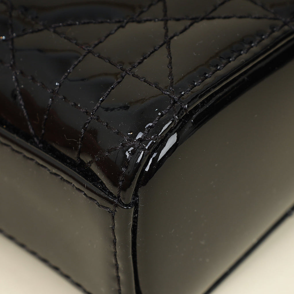 Christian Dior Black Cannage Micro Lady D-Joy Bag