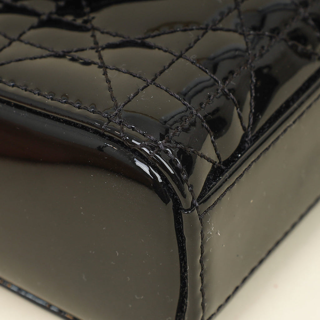 Christian Dior Black Cannage Micro Lady D-Joy Bag