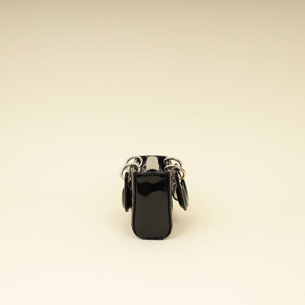 Christian Dior Black Cannage Micro Lady D-Joy Bag