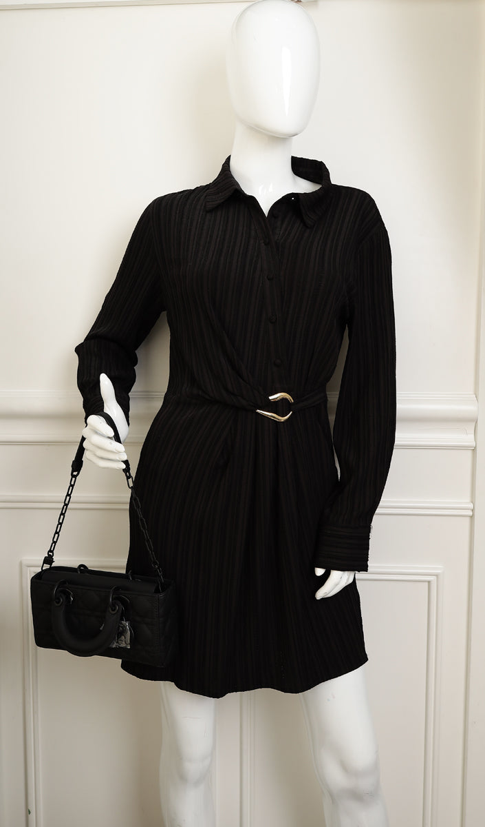Christian Dior Black Ultramatte Cannage Lady D-Joy Small Bag