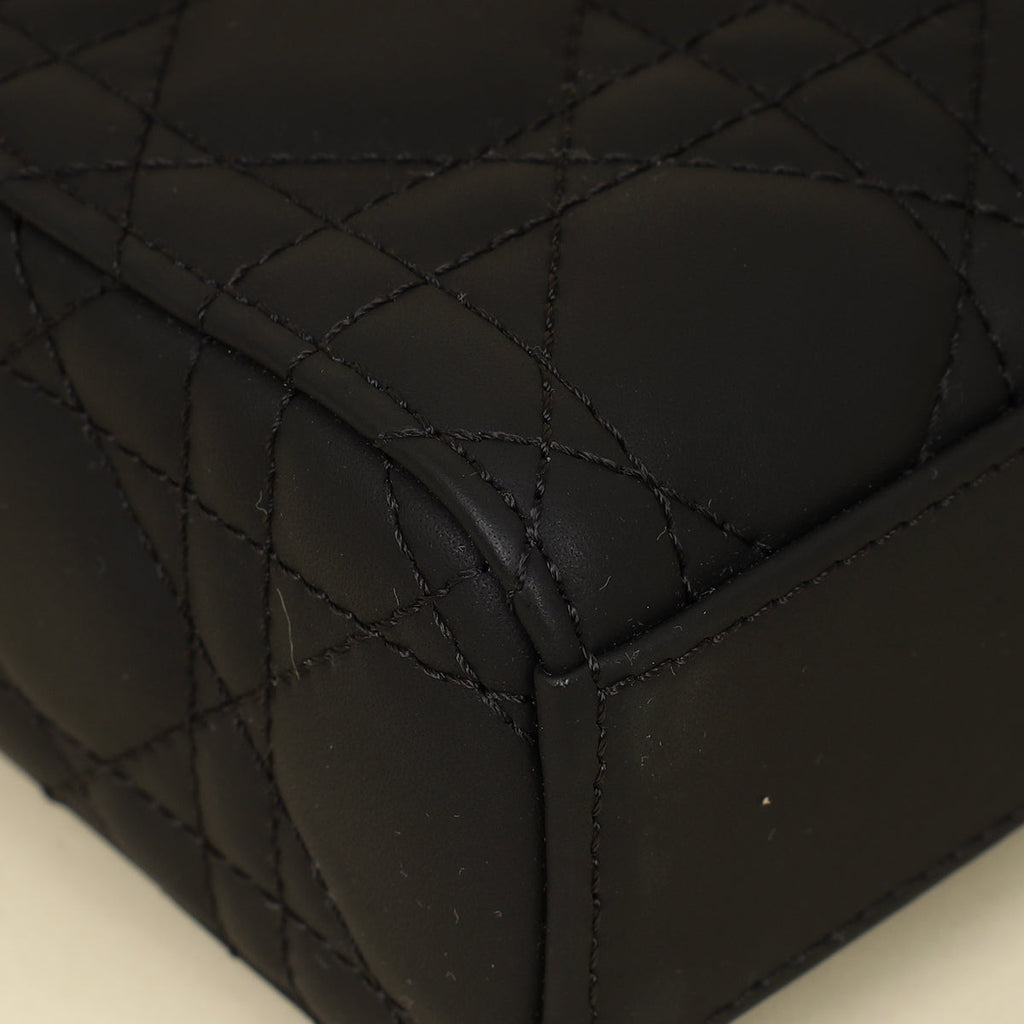 Christian Dior Black Ultramatte Cannage Lady D-Joy Small Bag