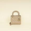 Christian Dior Beige Lady Dior Mini Chain Bag