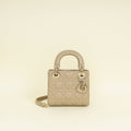 Christian Dior Beige Lady dior Mini Chain Bag