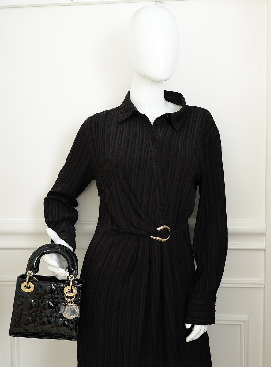 Christian Dior Black Lady Dior Mini Chain Bag