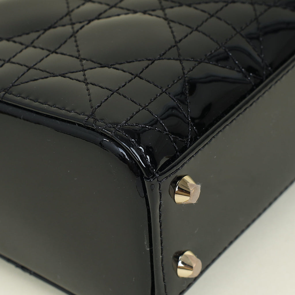 Christian Dior Black Lady Dior Mini Chain Bag