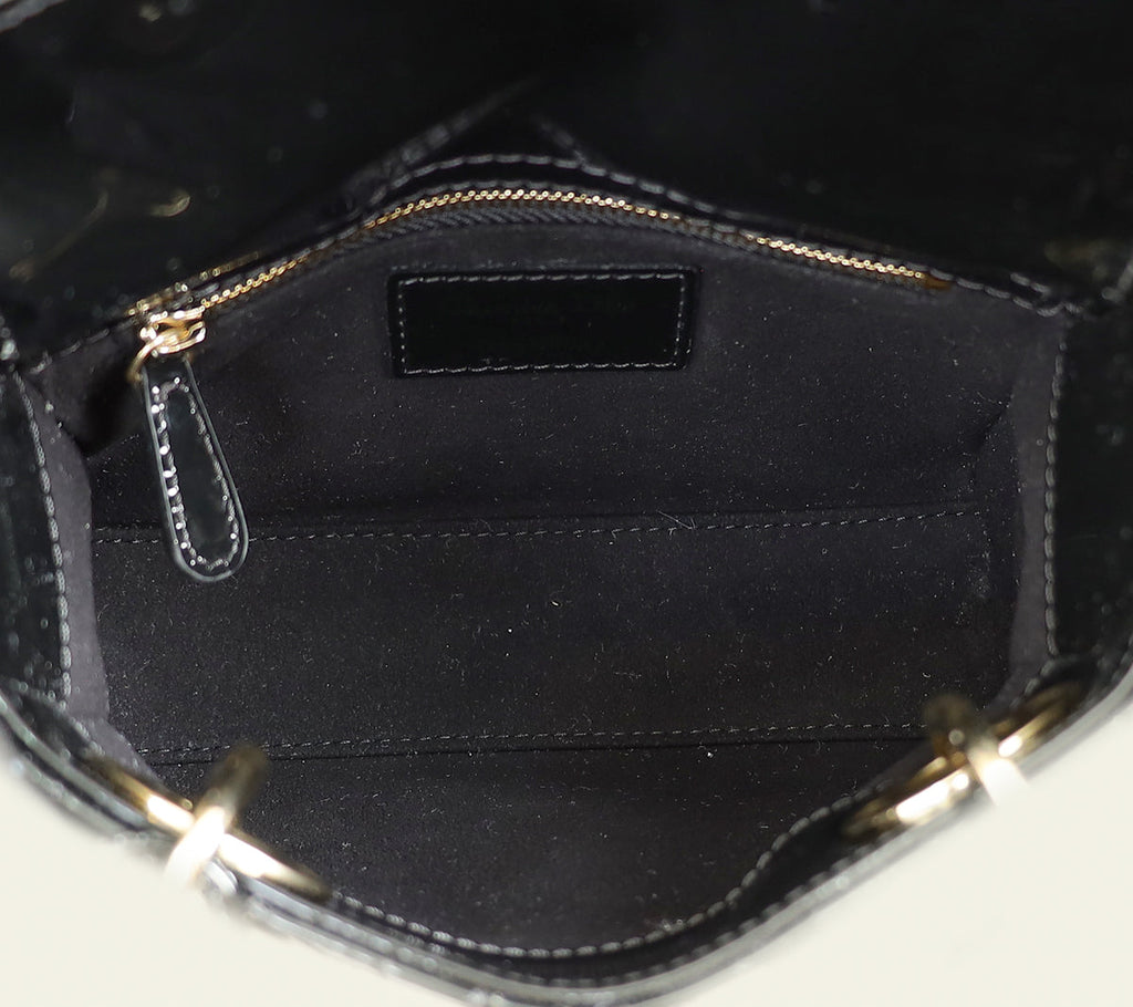 Christian Dior Black Lady Dior Mini Chain Bag