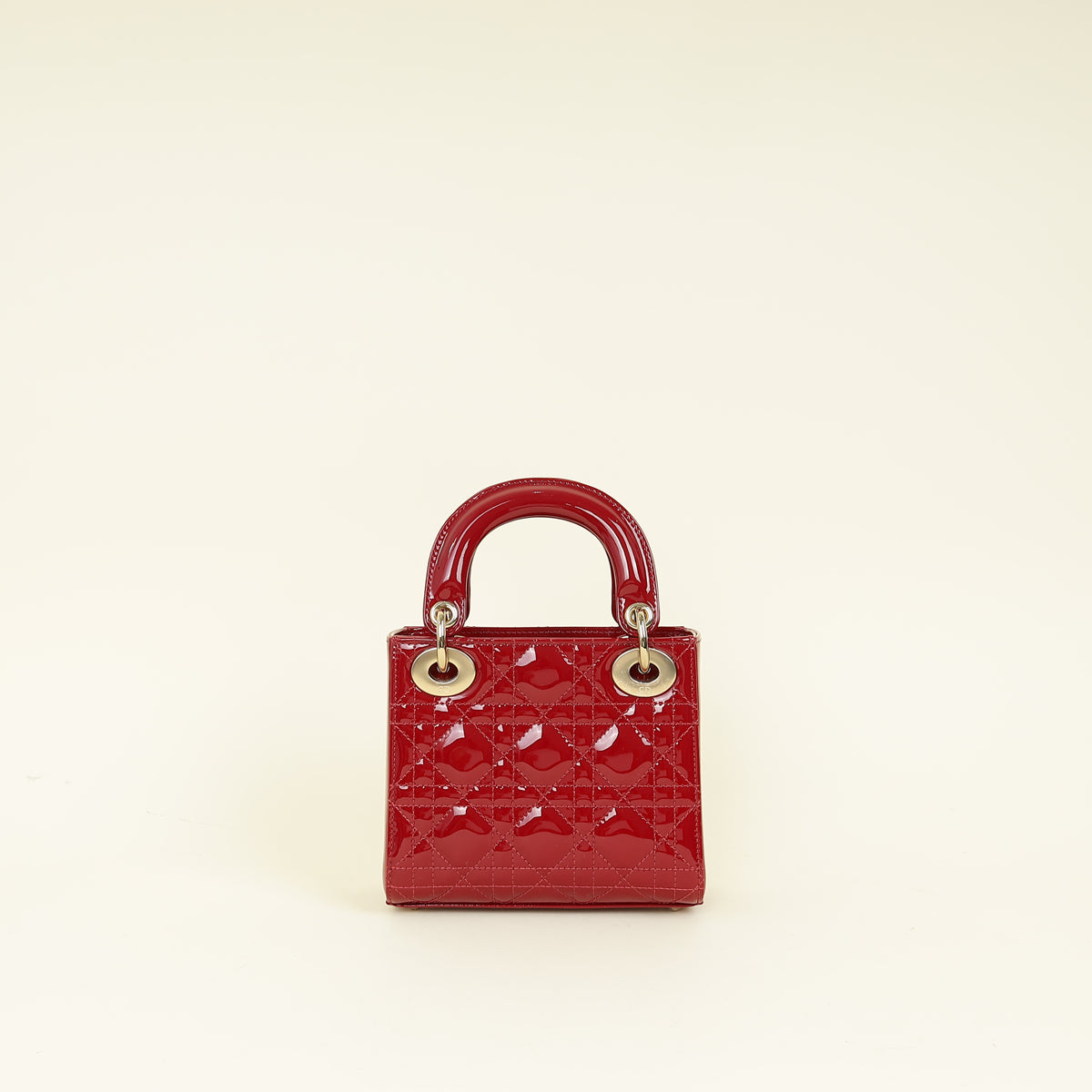 Christian Dior Red Lady Dior Mini Chain Bag