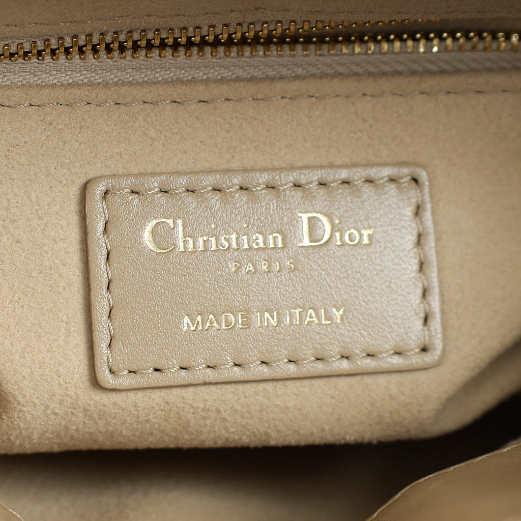 Christian Dior Beige Lady Dior Mini Chain Bag