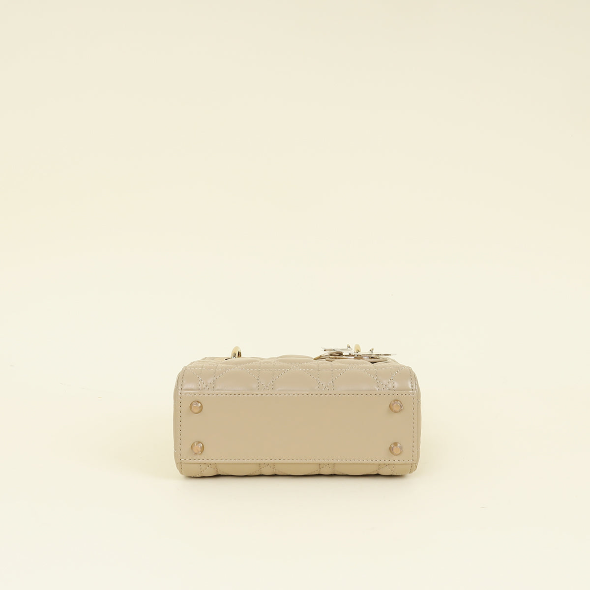 Christian Dior Beige Lady Dior Mini Chain Bag