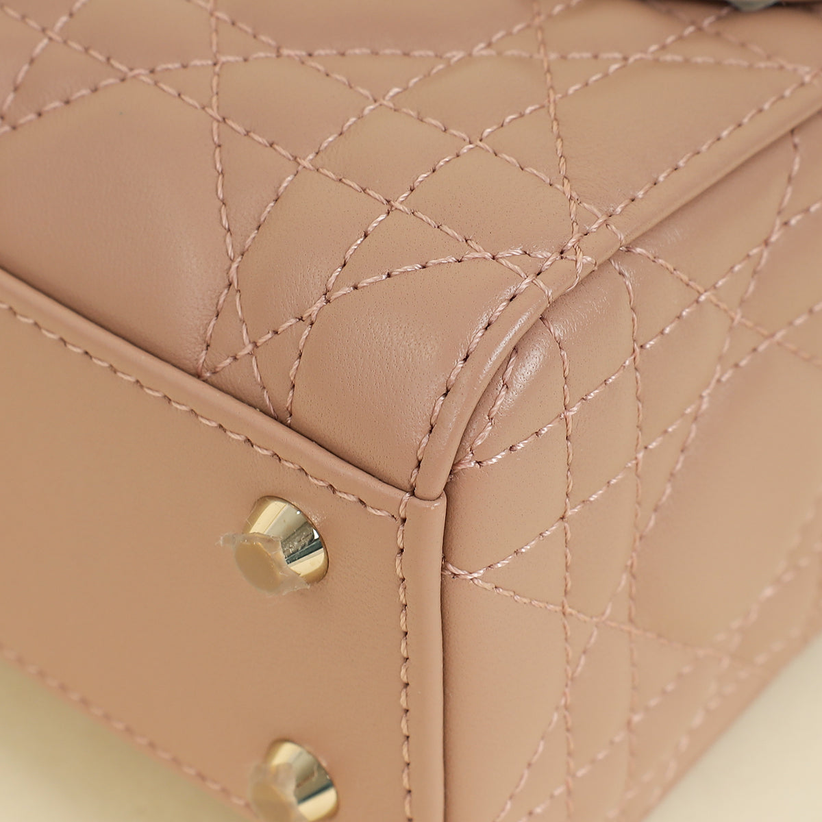 Christian Dior Pink Nude Lady Dior Mini Chain Bag