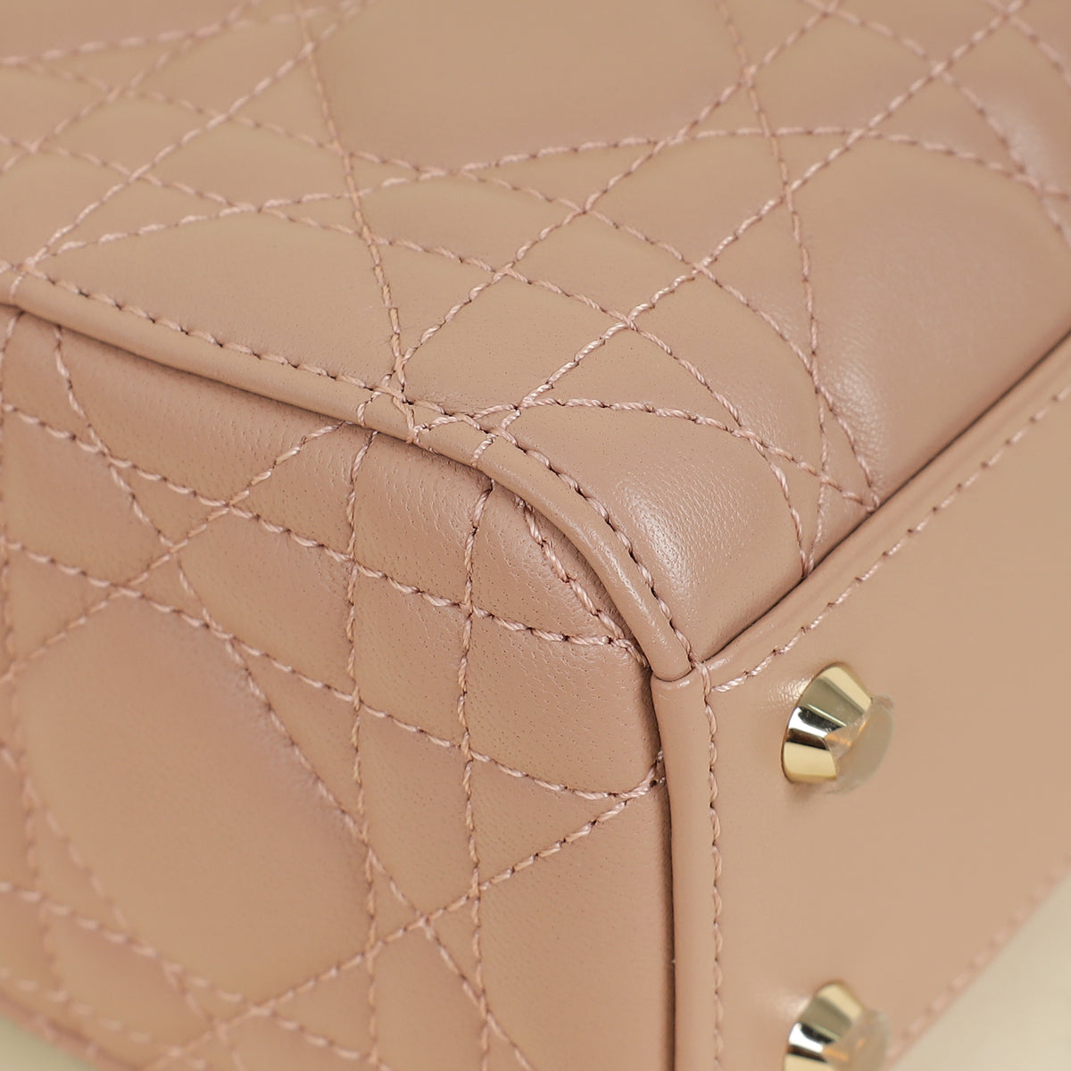 Christian Dior Pink Nude Lady Dior Mini Chain Bag