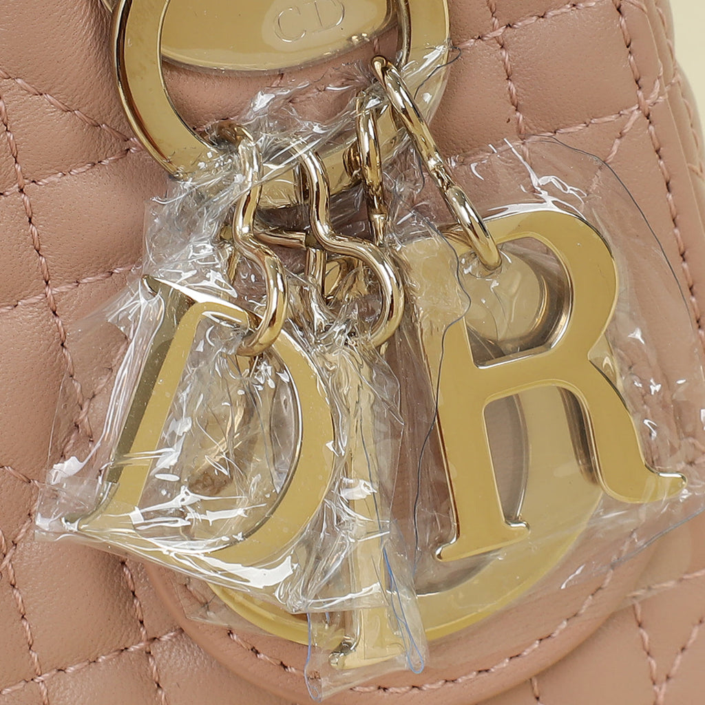 Christian Dior Pink Nude Lady Dior Mini Chain Bag