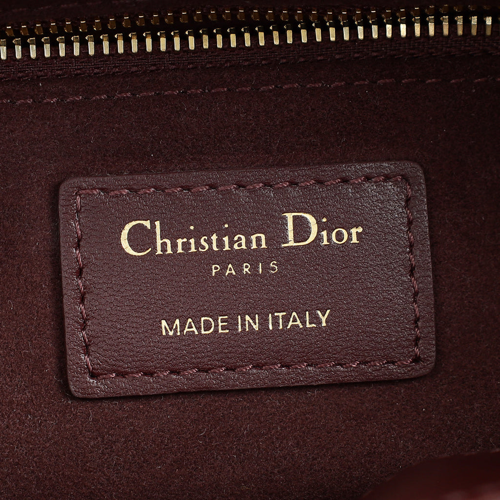 Christian Dior Plum Lady Dior Mini Chain Bag