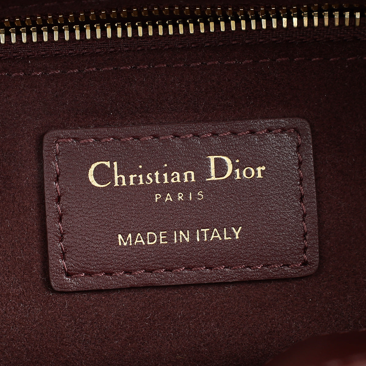 Christian Dior Plum Lady Dior Mini Chain Bag