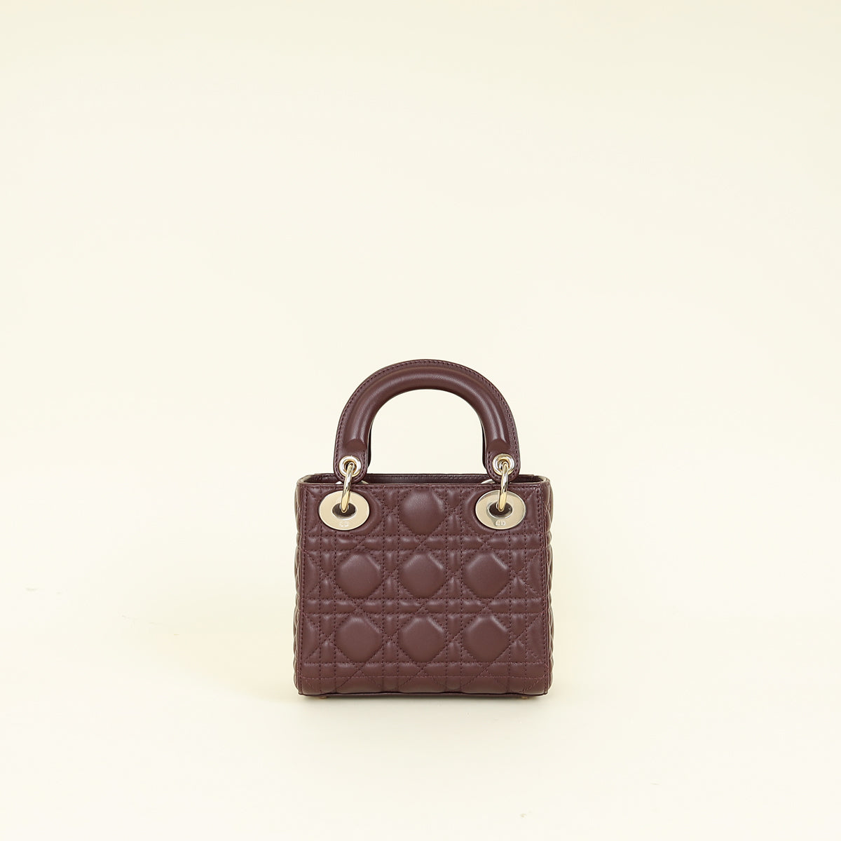 Christian Dior Plum Lady Dior Mini Chain Bag