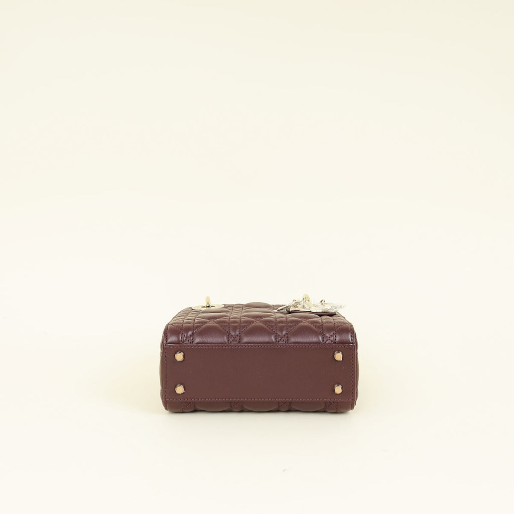 Christian Dior Plum Lady Dior Mini Chain Bag