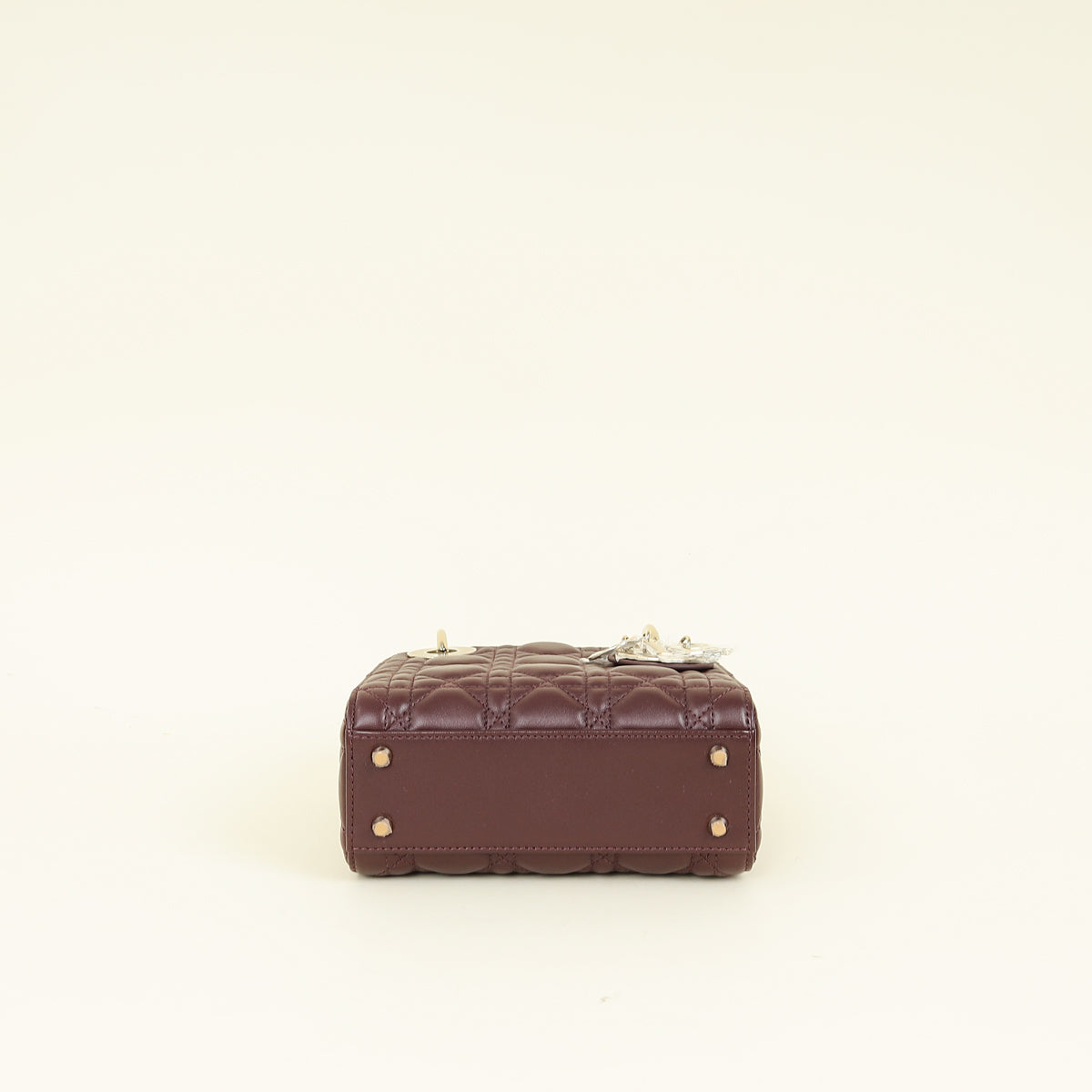 Christian Dior Plum Lady Dior Mini Chain Bag