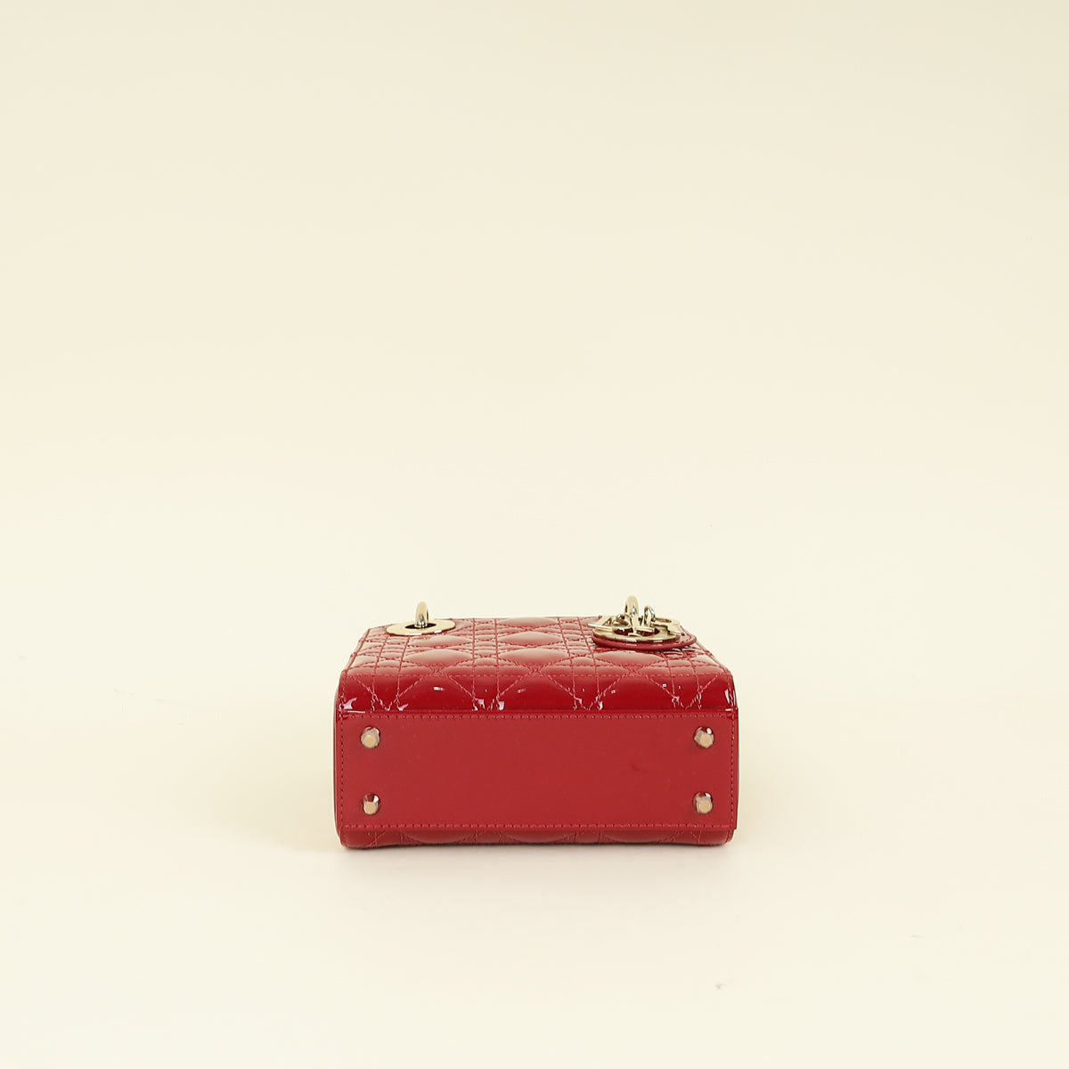 Christian Dior Cherry Red Lady Dior Mini Chain Bag
