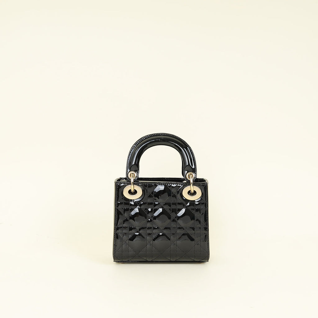 Christian Dior Black Lady Dior Mini Chain Bag