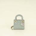 Christian Dior Grey Lady Dior Mini Chain Bag