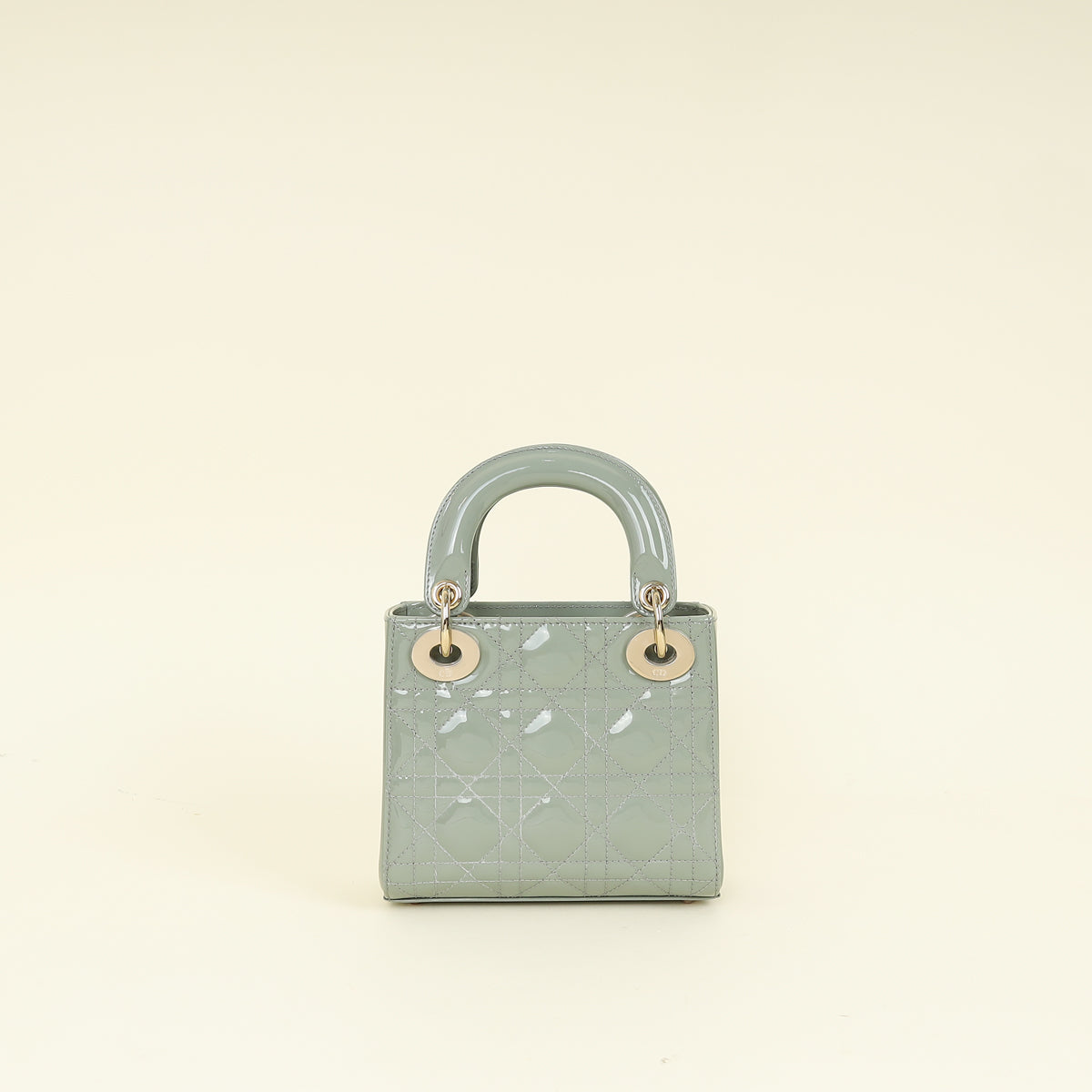 Christian Dior Grey Lady Dior Mini Chain Bag
