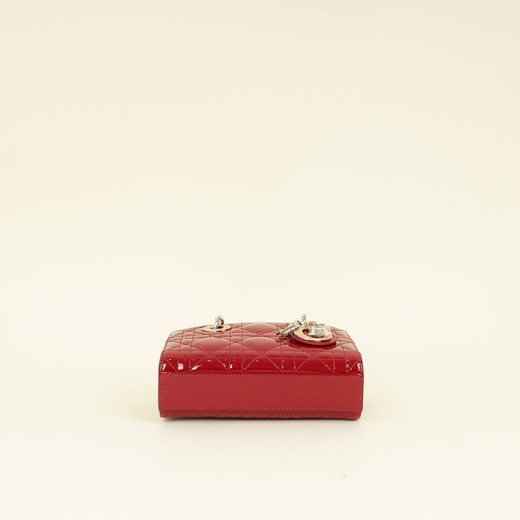 Christian Dior Red Cherry Lady D-Joy Micro Bag