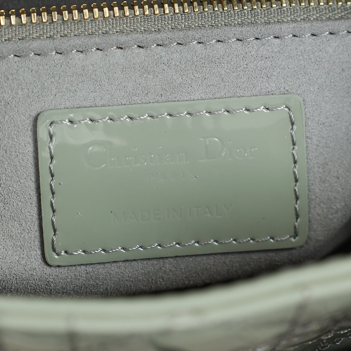 Christian Dior Grey Lady Dior Mini Chain Bag