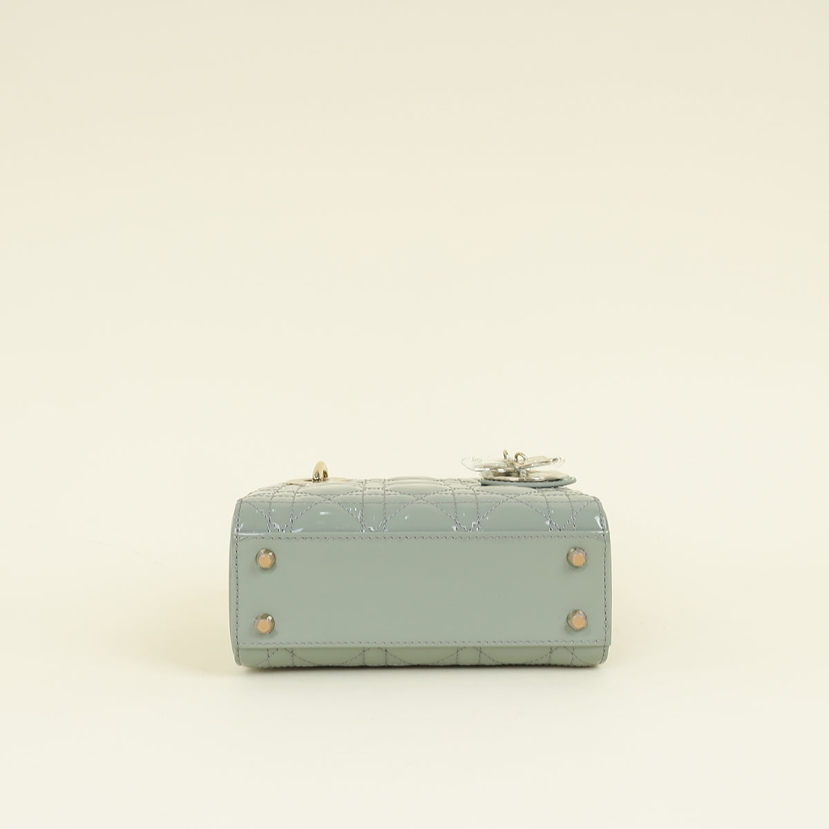 Christian Dior Grey Lady Dior Mini Chain Bag