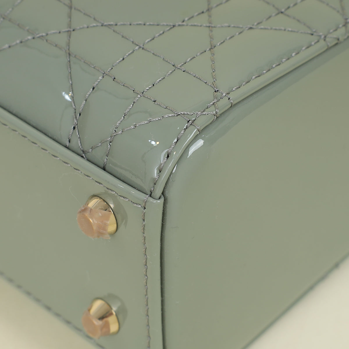 Christian Dior Grey Lady Dior Mini Chain Bag