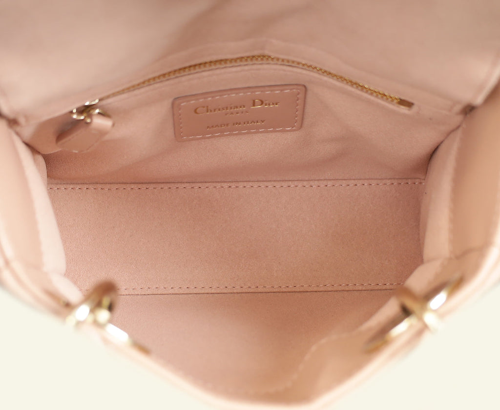 Christian Dior Blush Pink Lady Dior Mini Chain Bag