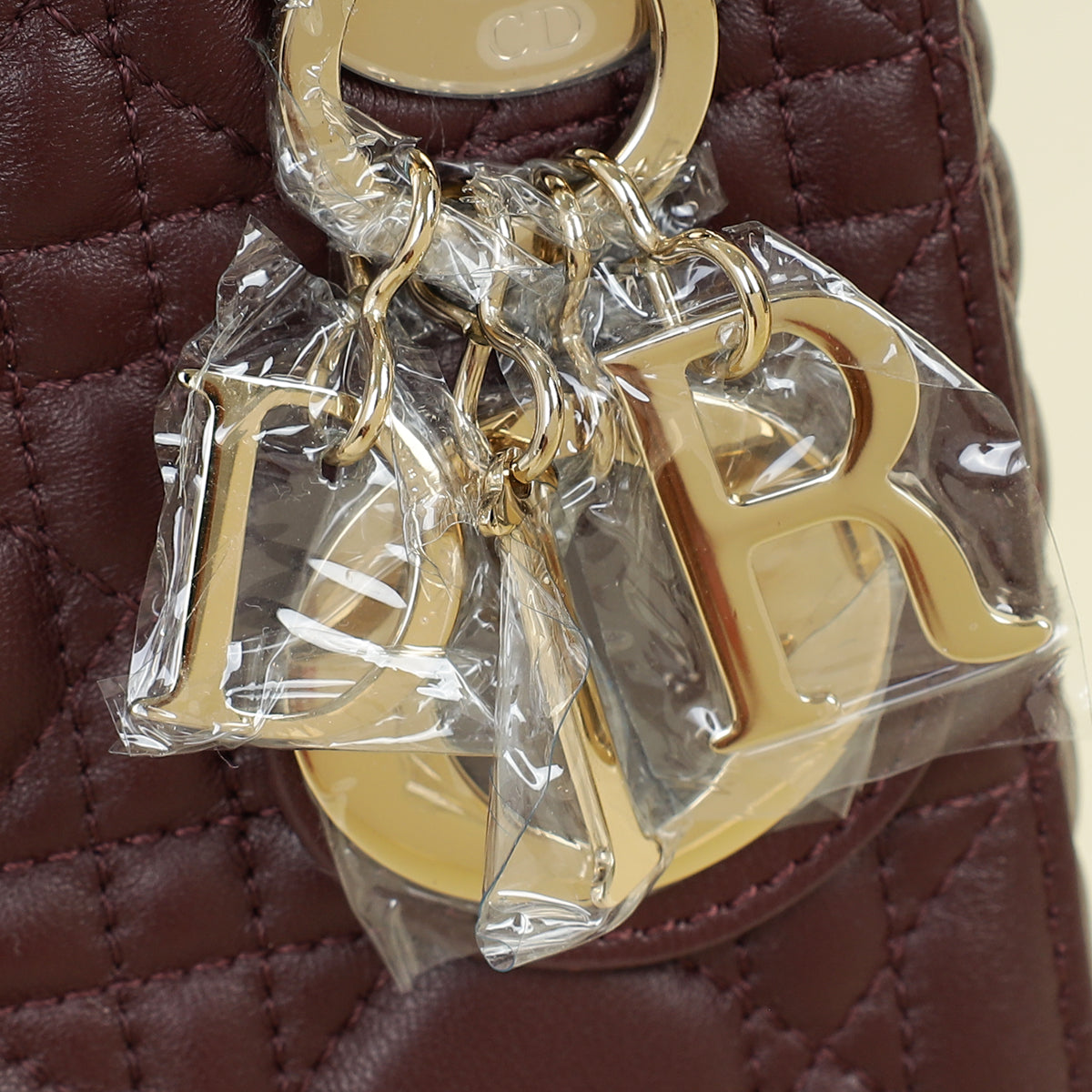 Christian Dior Plum Lady Dior Mini Chain Bag