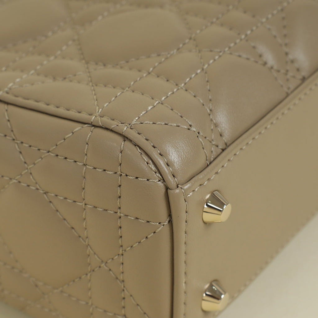 Christian Dior Beige Lady Dior Mini Chain Bag