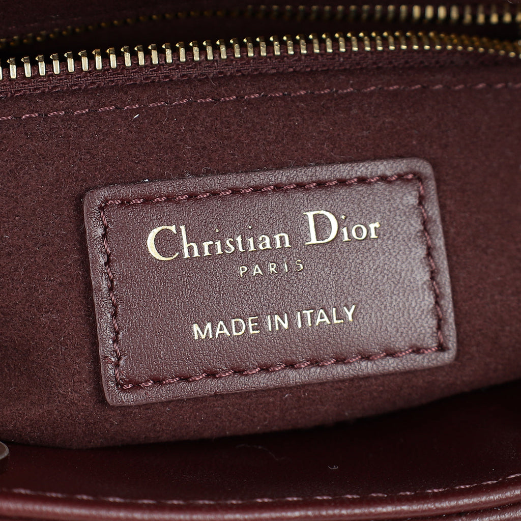 Christian Dior Plum Lady Dior Mini Chain Bag