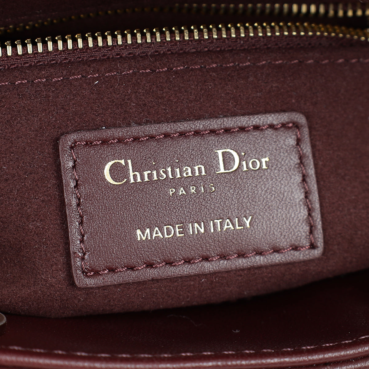 Christian Dior Plum Lady Dior Mini Chain Bag