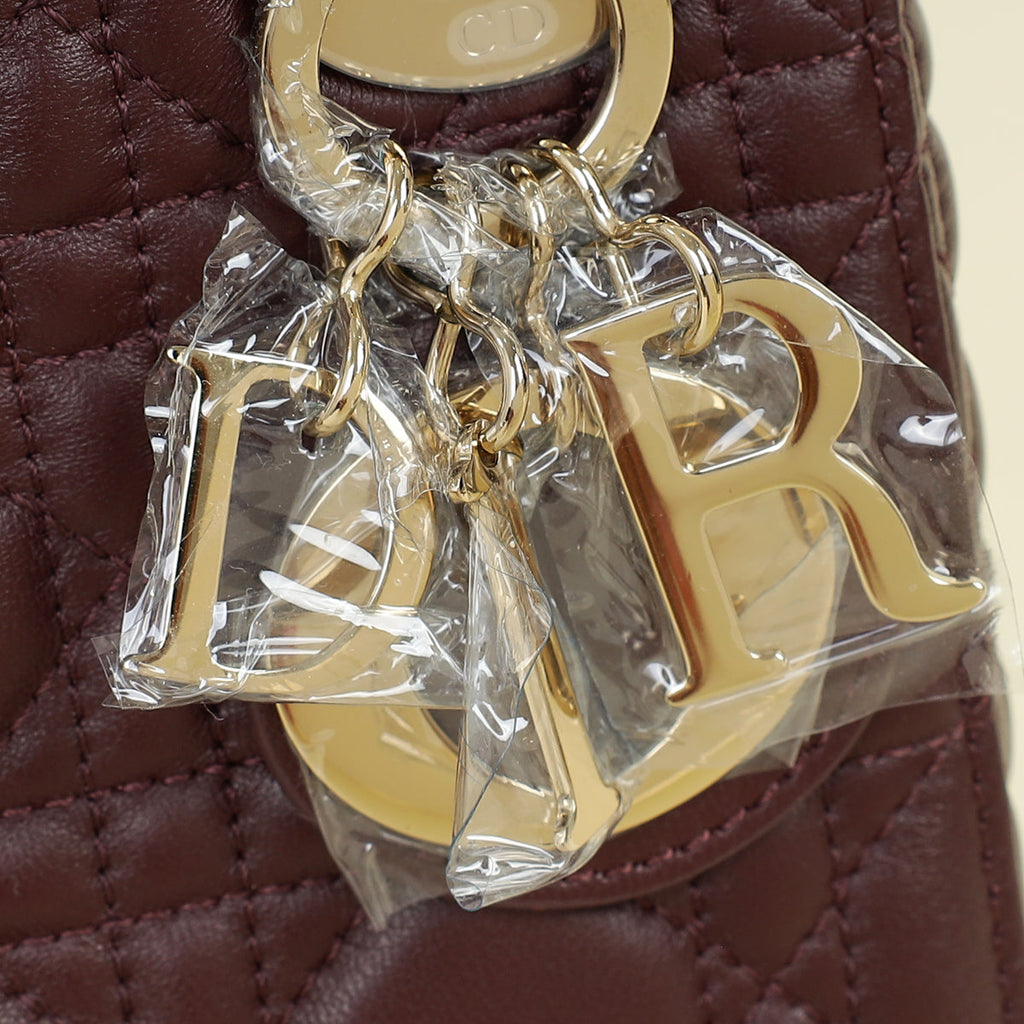 Christian Dior Plum Lady Dior Mini Chain Bag