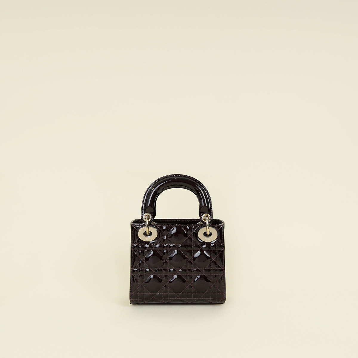 Christian Dior Dark Wine Lady Dior Mini Chain Bag