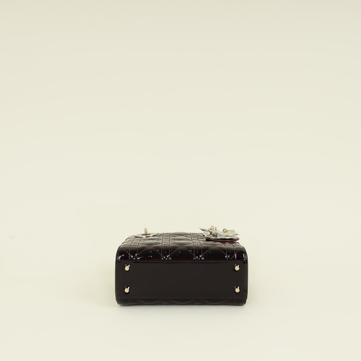 Christian Dior Dark Wine Lady Dior Mini Chain Bag