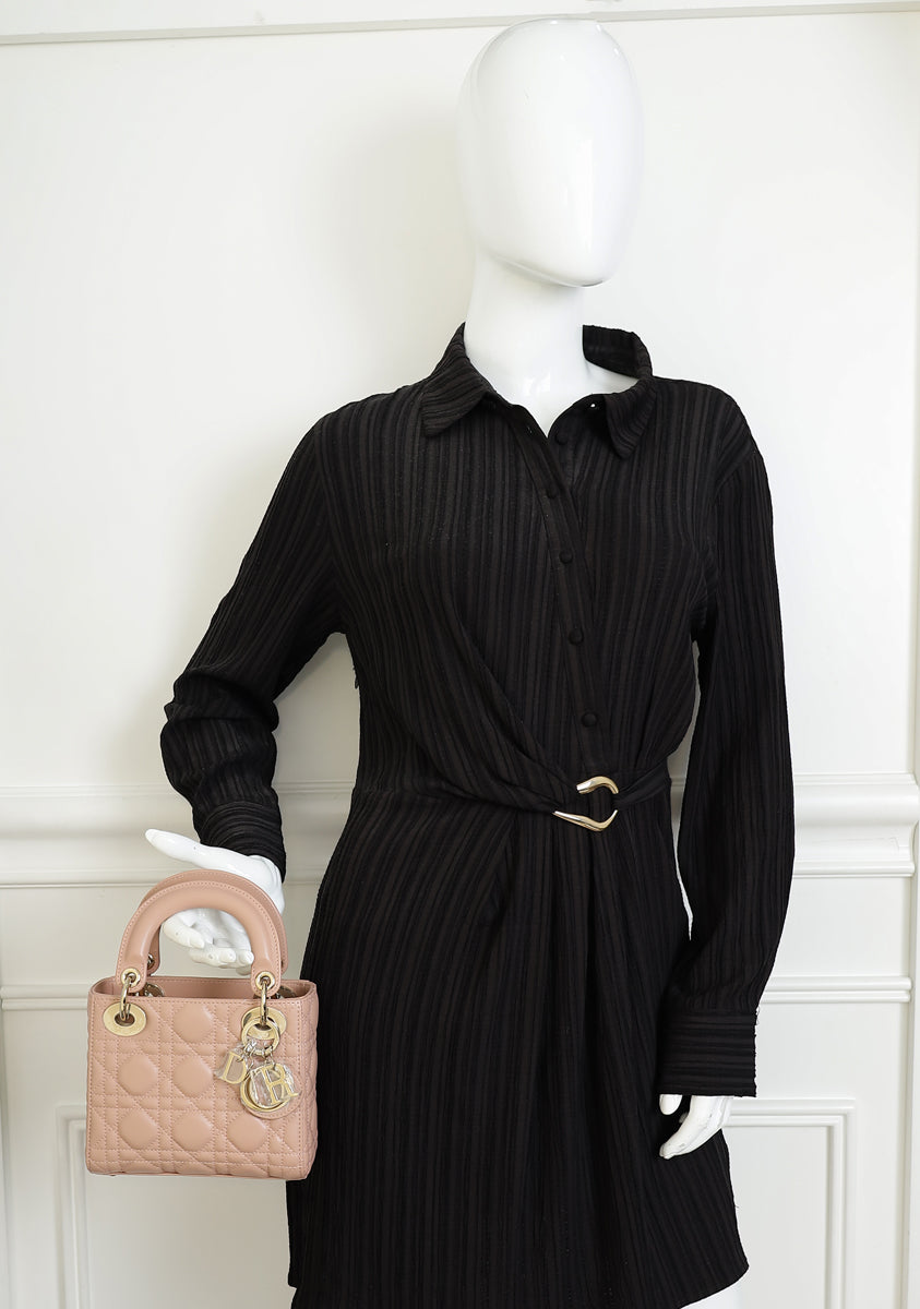 Christian Dior Blush Pink Lady Dior Mini Chain Bag