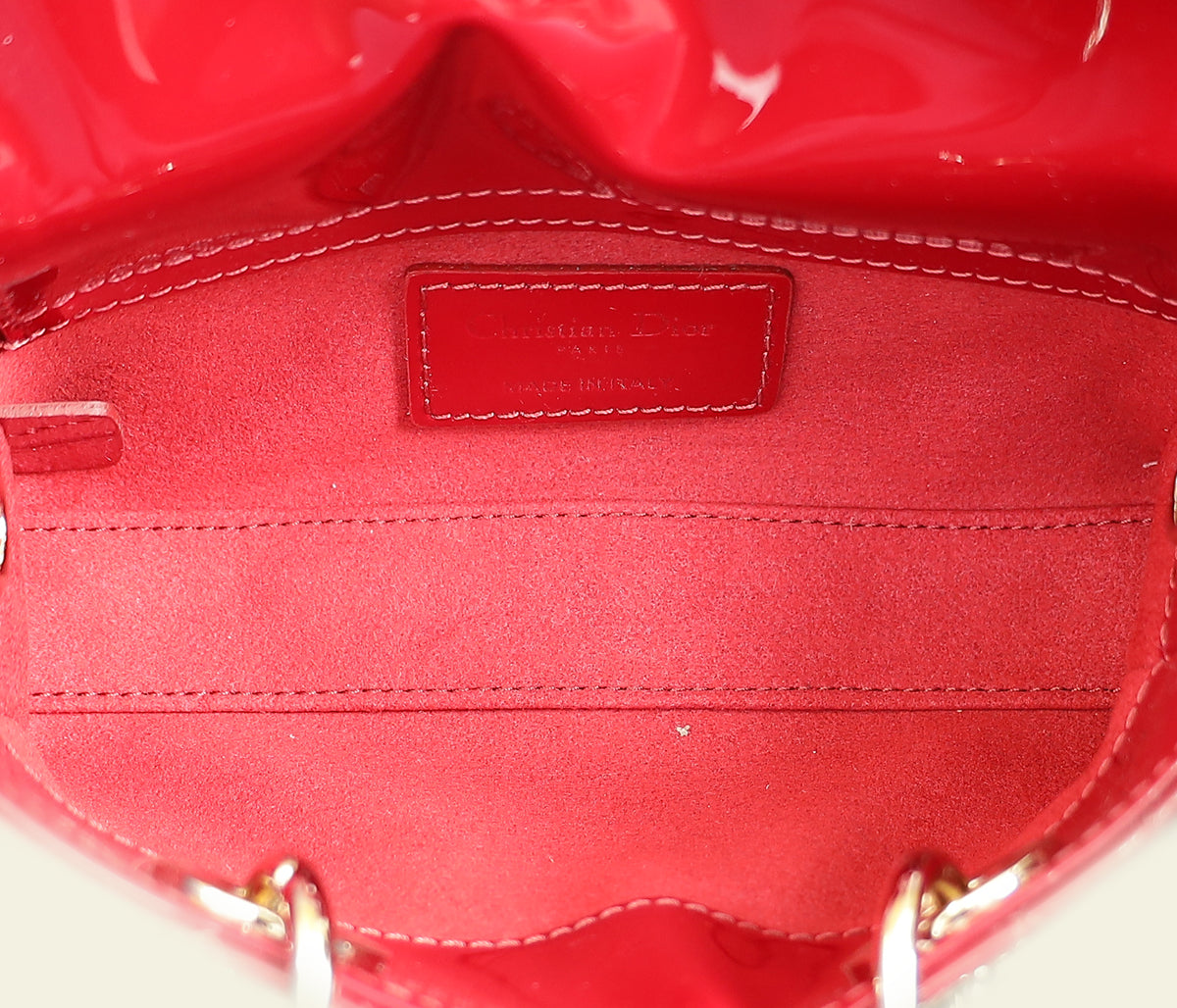 Christian Dior Red Cherry Lady D-Joy Micro Bag