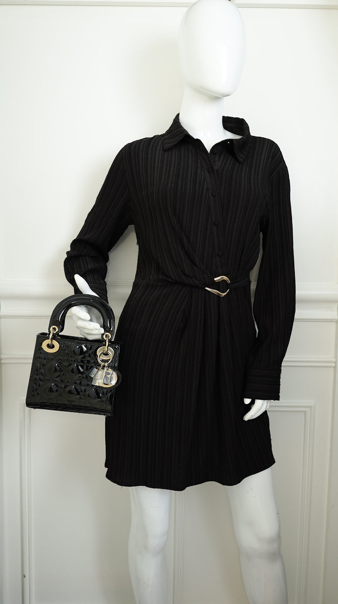 Christian Dior Black Lady Dior Mini Chain Bag