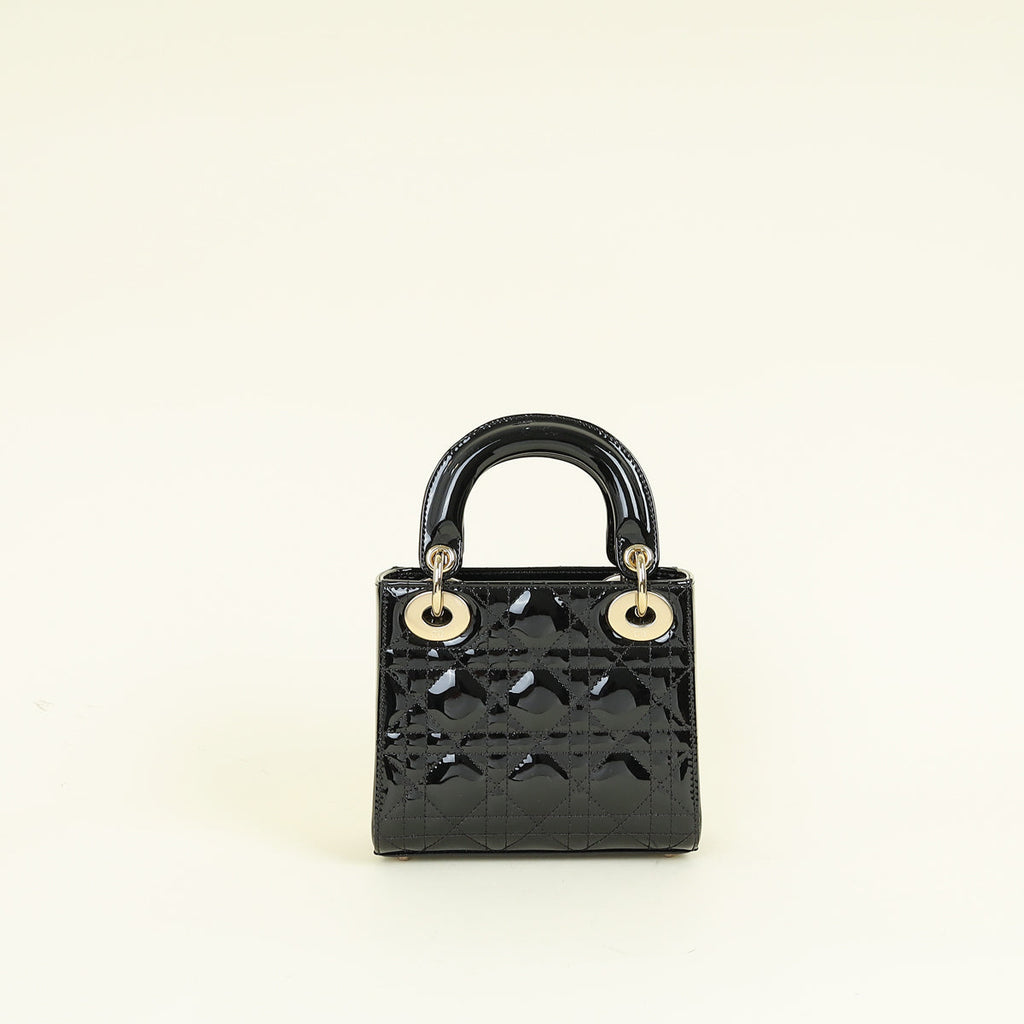 Christian Dior Black Lady Dior Mini Chain Bag