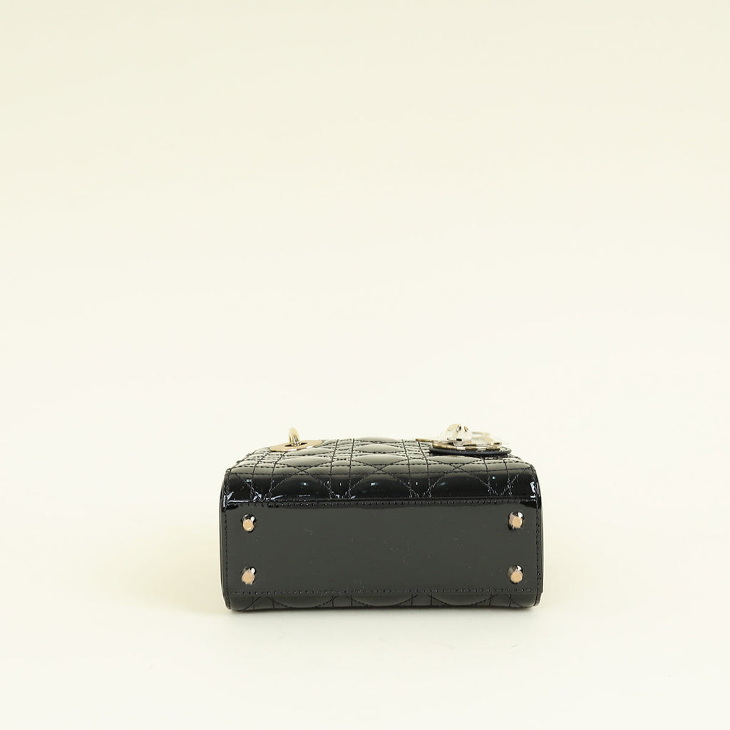 Christian Dior Black Lady Dior Mini Chain Bag