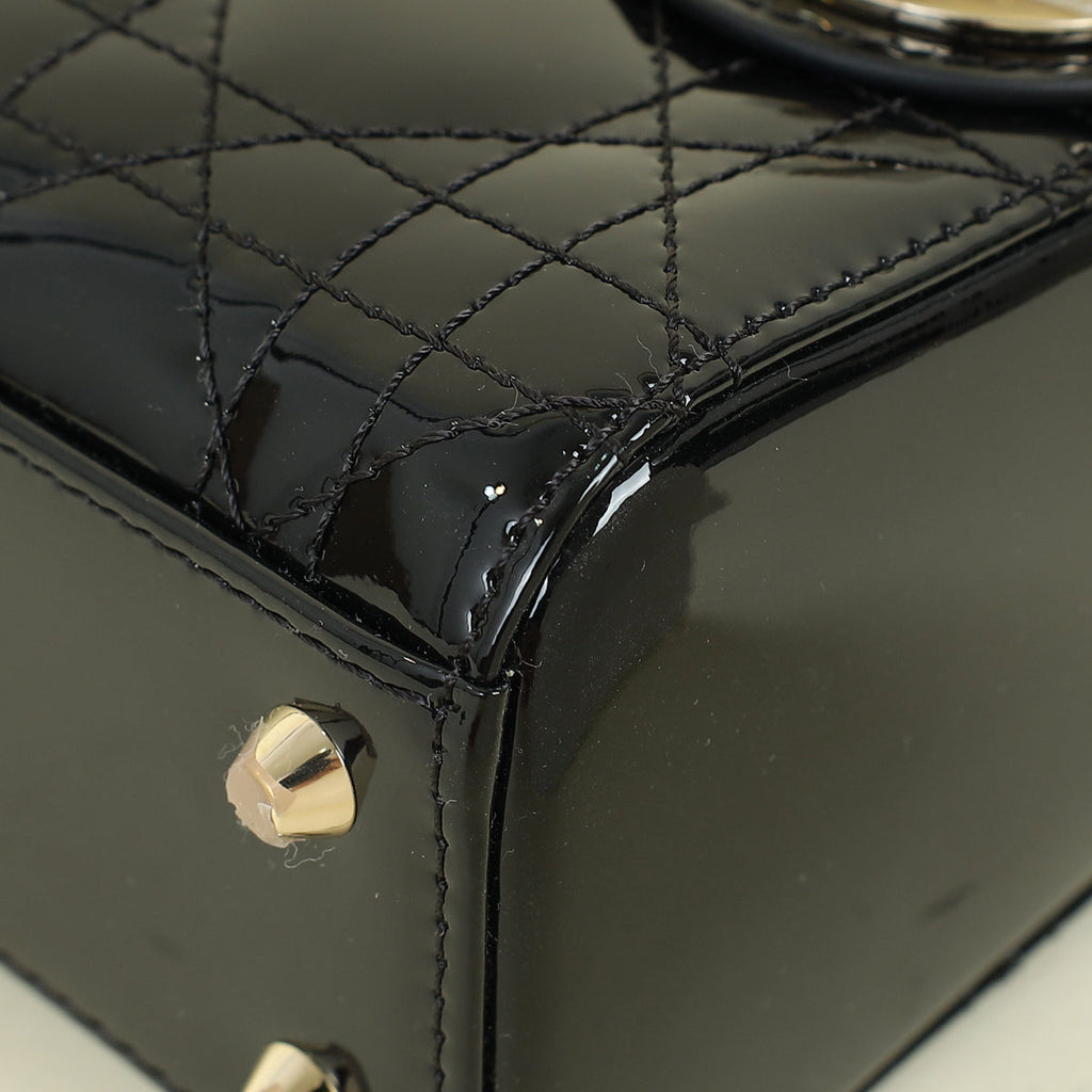 Christian Dior Black Lady Dior Mini Chain Bag