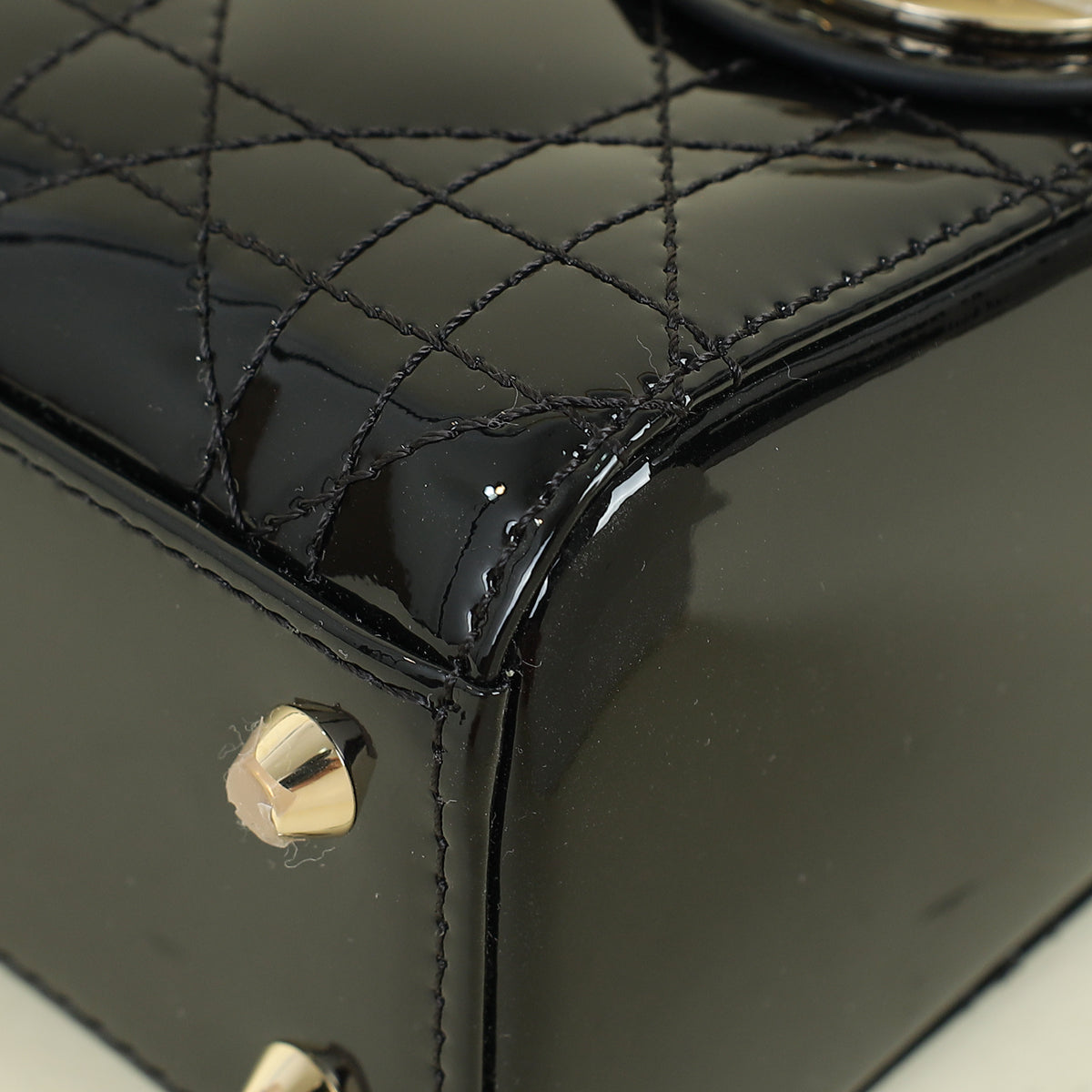 Christian Dior Black Lady Dior Mini Chain Bag