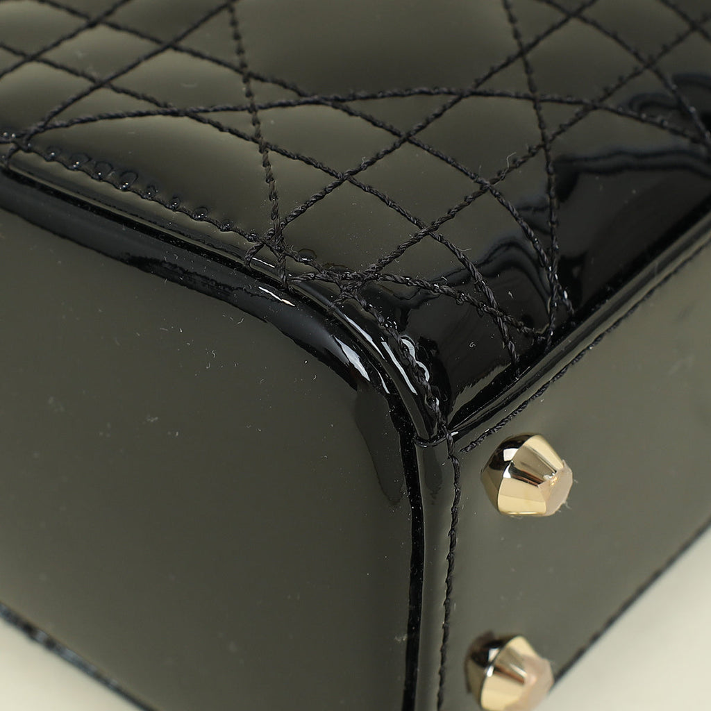 Christian Dior Black Lady Dior Mini Chain Bag