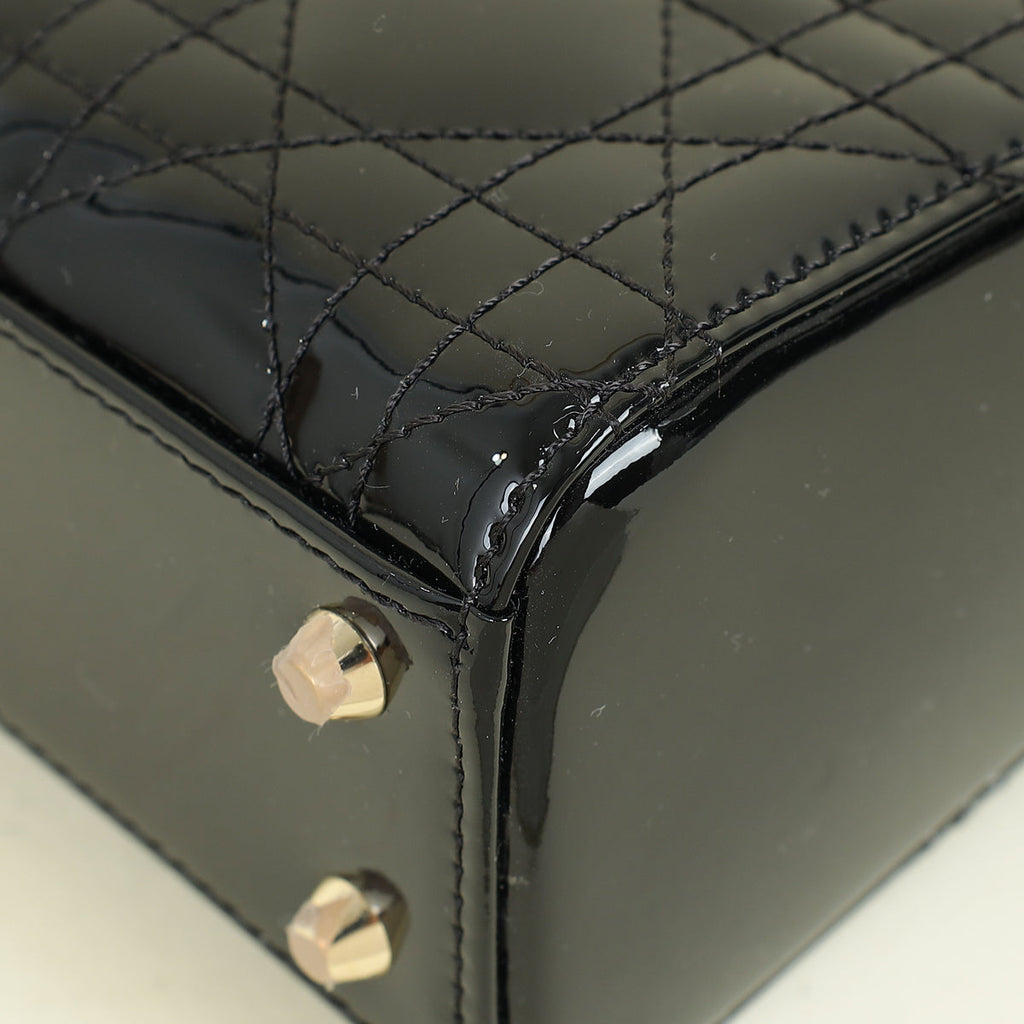 Christian Dior Black Lady Dior Mini Chain Bag