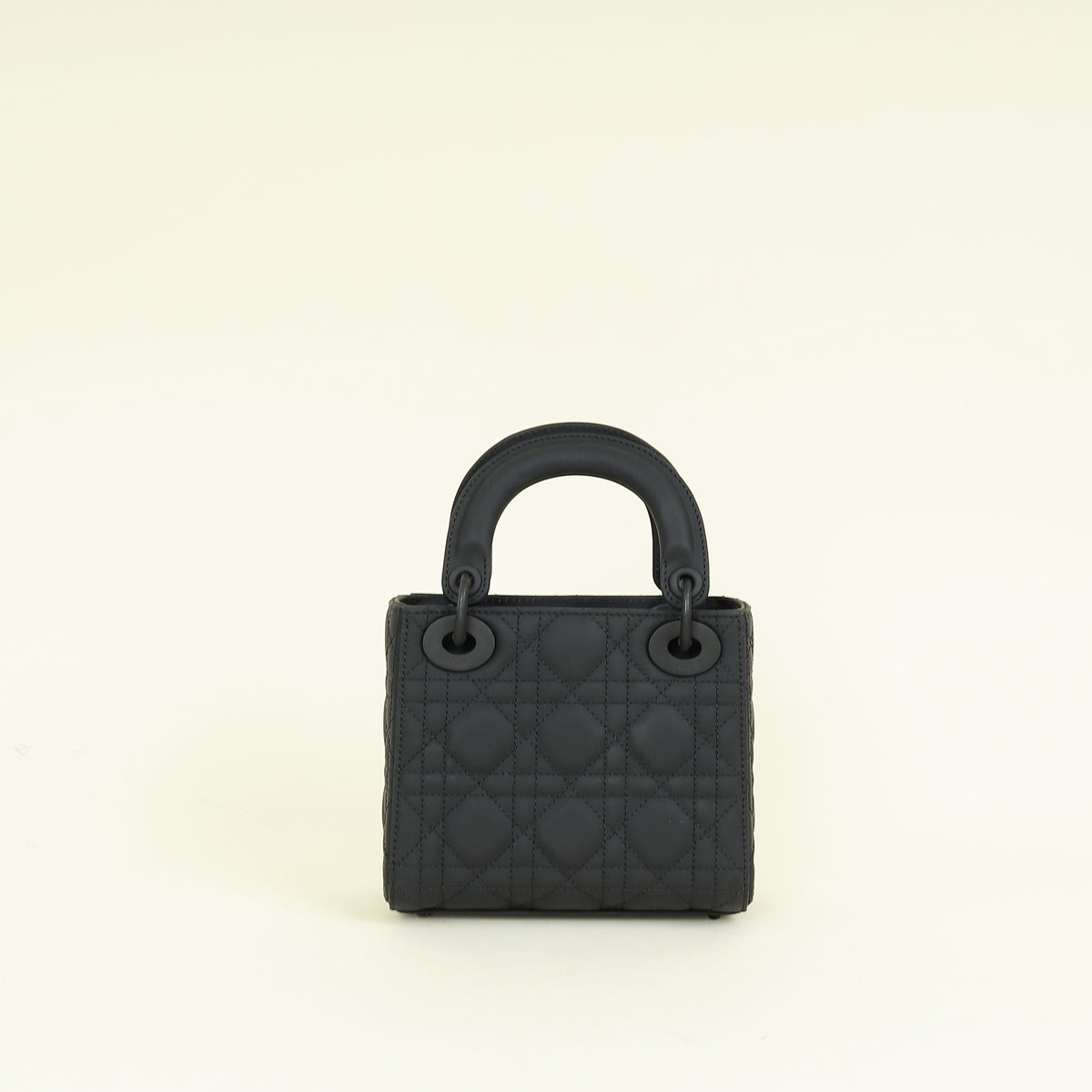Christian Dior Black Ultramatte Lady Dior Mini Chain Bag