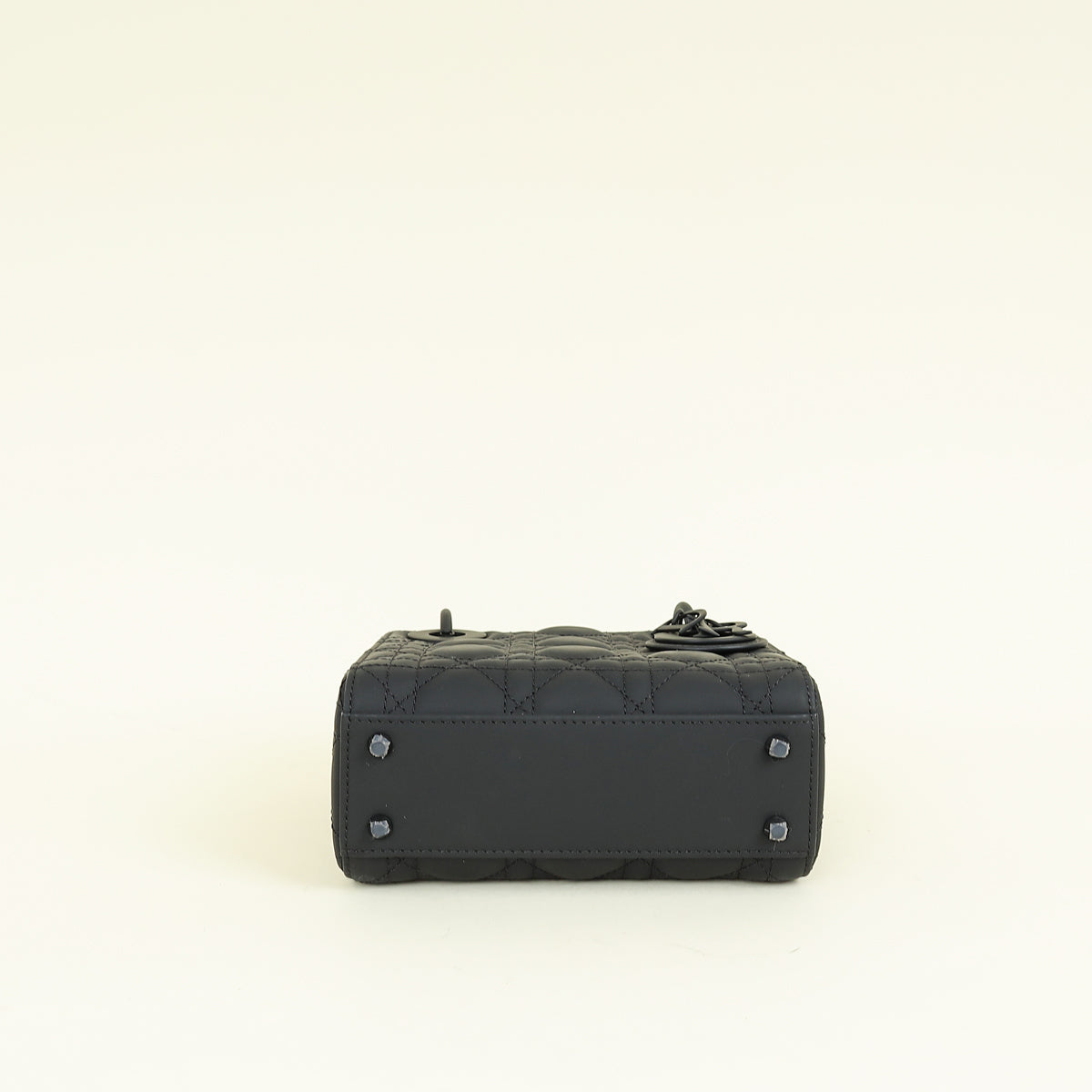 Christian Dior Black Ultramatte Lady Dior Mini Chain Bag