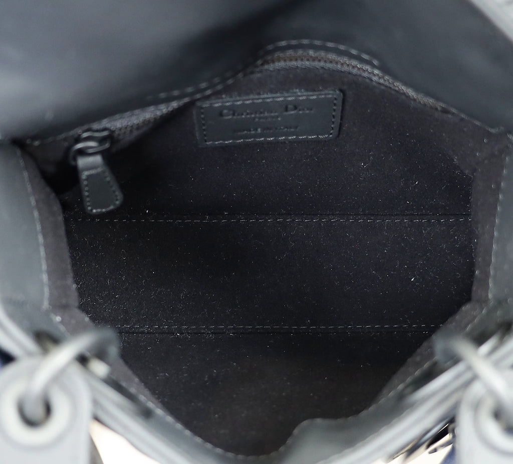 Christian Dior Black Ultramatte Lady Dior Mini Chain Bag